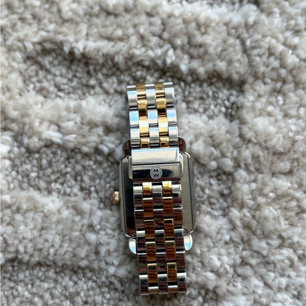Michele Two-Tone Gold and Silver Watch - Picture 2 of 3